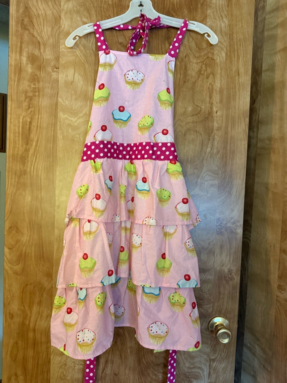 Pink Cupcake Tiered Halter Apron